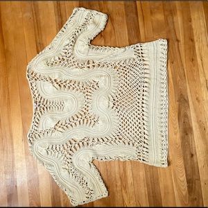 Macrame boho swim cover up top